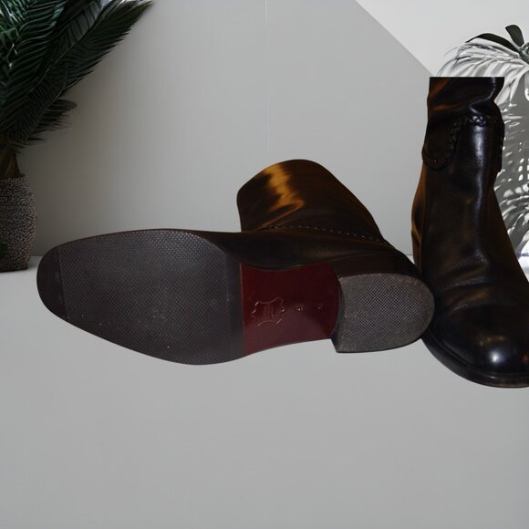 Bally Women’s Italian Leather Pull-on Riding Boots – Luxury Chic, Black, Size 9M - Picture 3 of 4